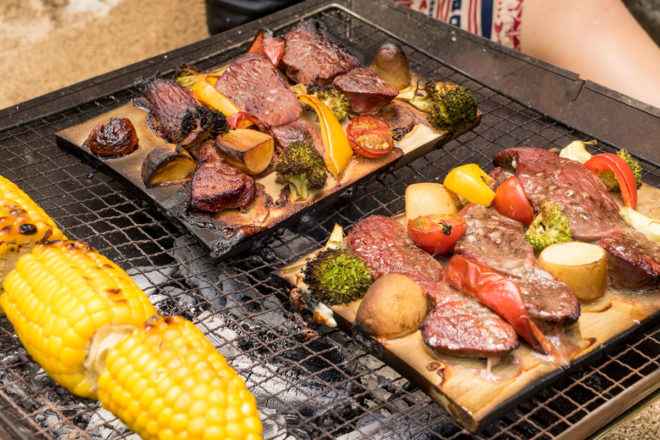 鹿モモ肉でプランクBBQ