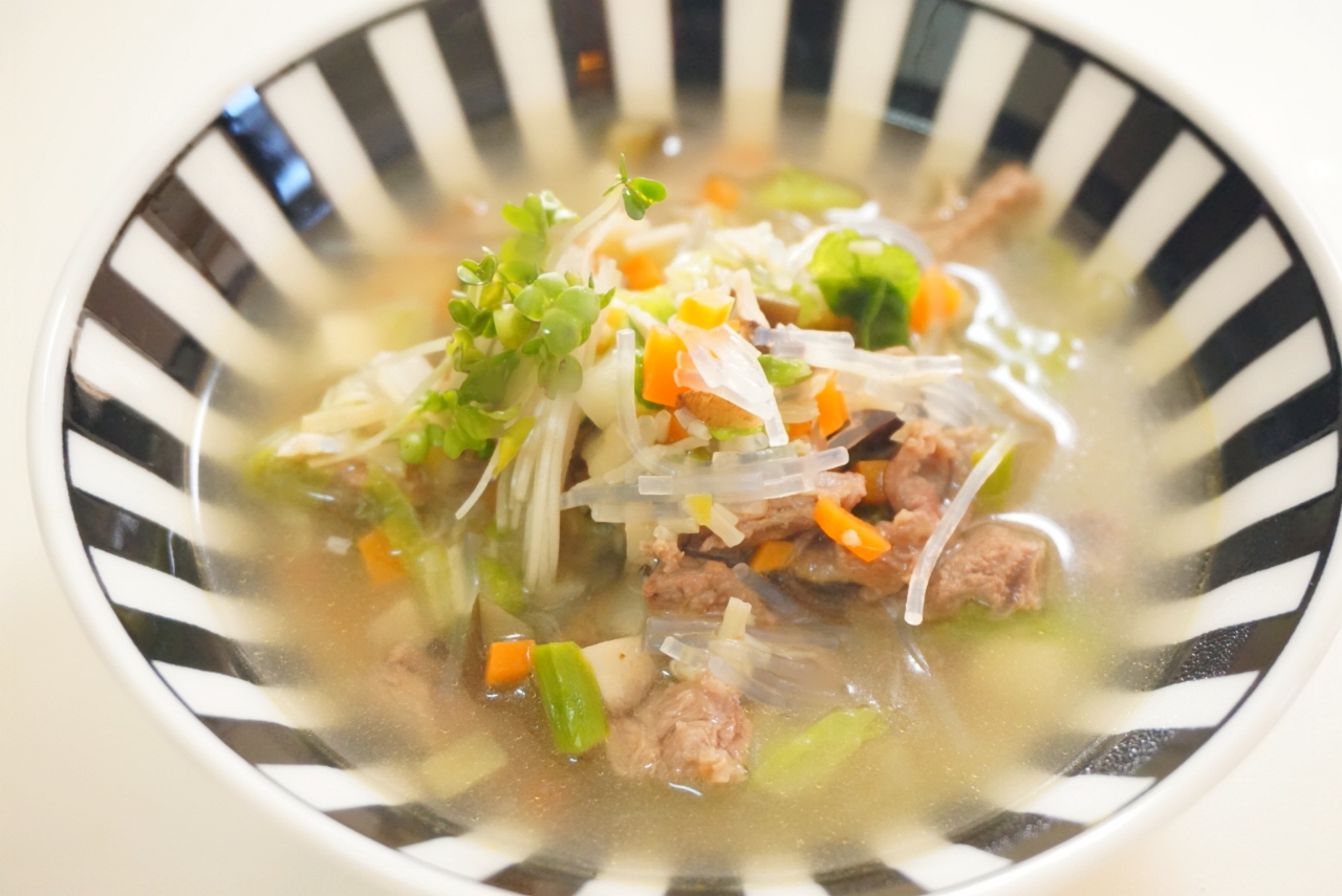 鹿肉と白菜の春雨スープ 犬の手作りご飯レシピ