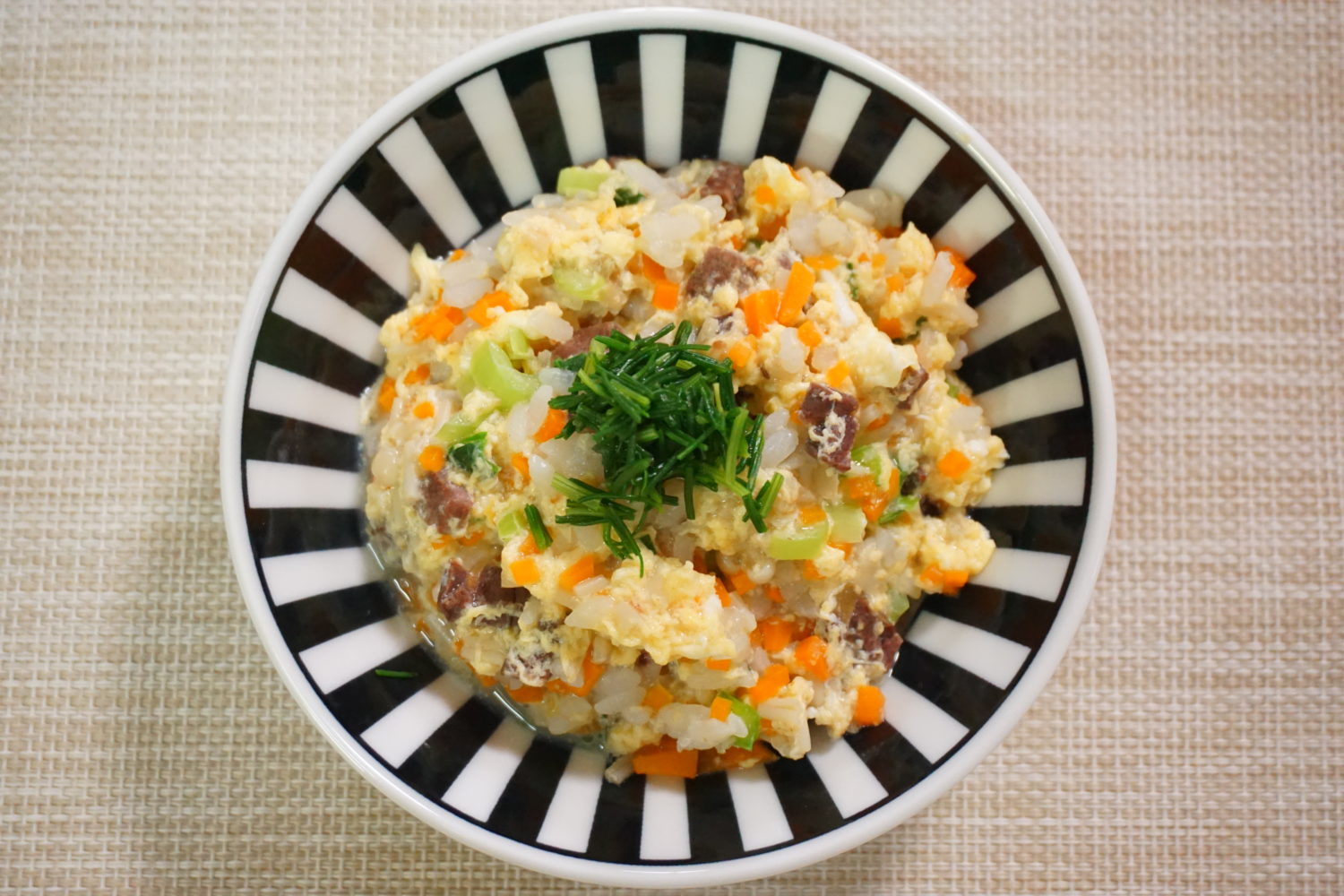 鹿肉とおかひじきのおじや 犬の手作りご飯レシピ