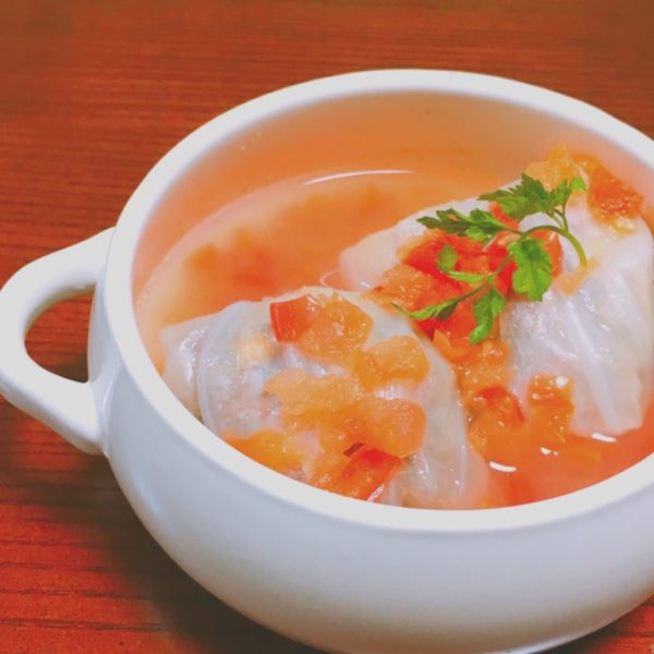 ぽかぽか生姜のロールキャベツ 犬の手作りご飯レシピ