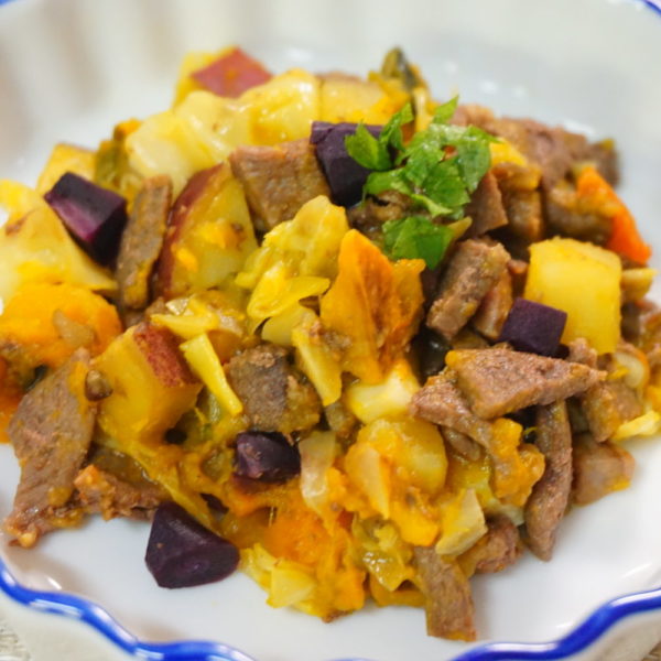 鹿肉とかぼちゃのホットサラダ 犬の手作りご飯レシピ