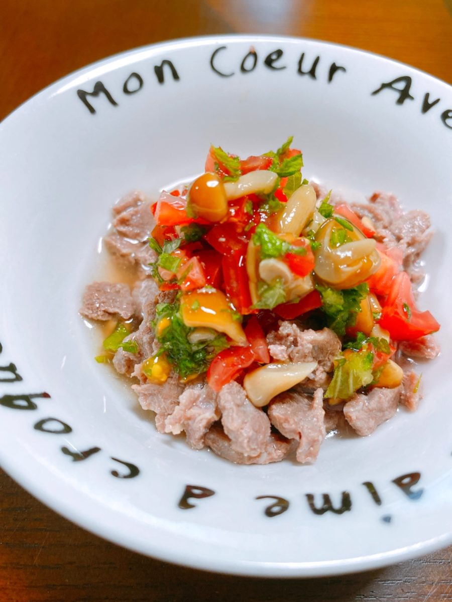 ぷるぷるなめこの鹿肉丼 犬の手作りご飯レシピ