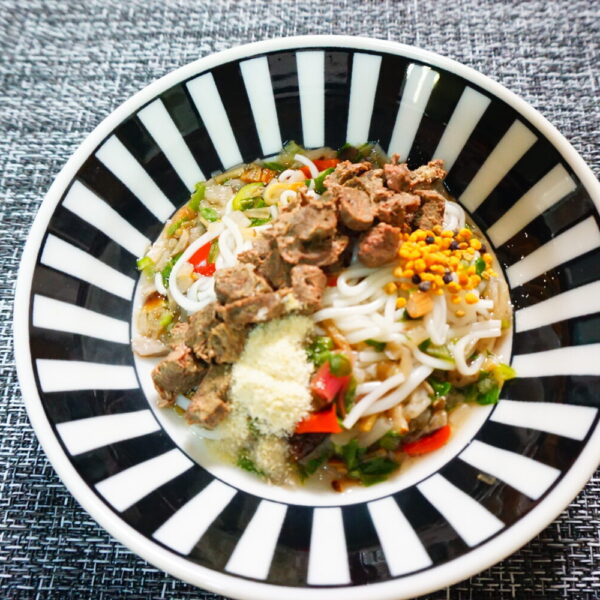 鹿レバーとスイスチャードのおそうめん 犬の手作りご飯レシピ